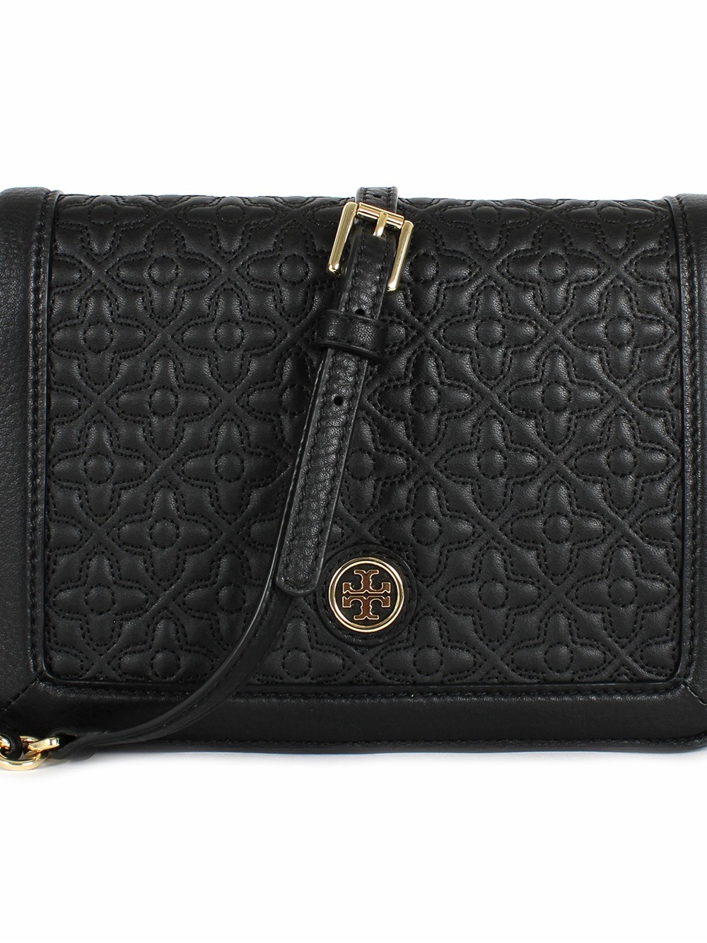 Tory Burch Black Quilted Leather Shoulder Bag with Gold Hardware - Picture 13 of 13